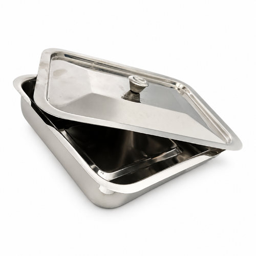 Deep Instrument Tray with Fitted Lid - view 1 of 2, Medinox Surgical